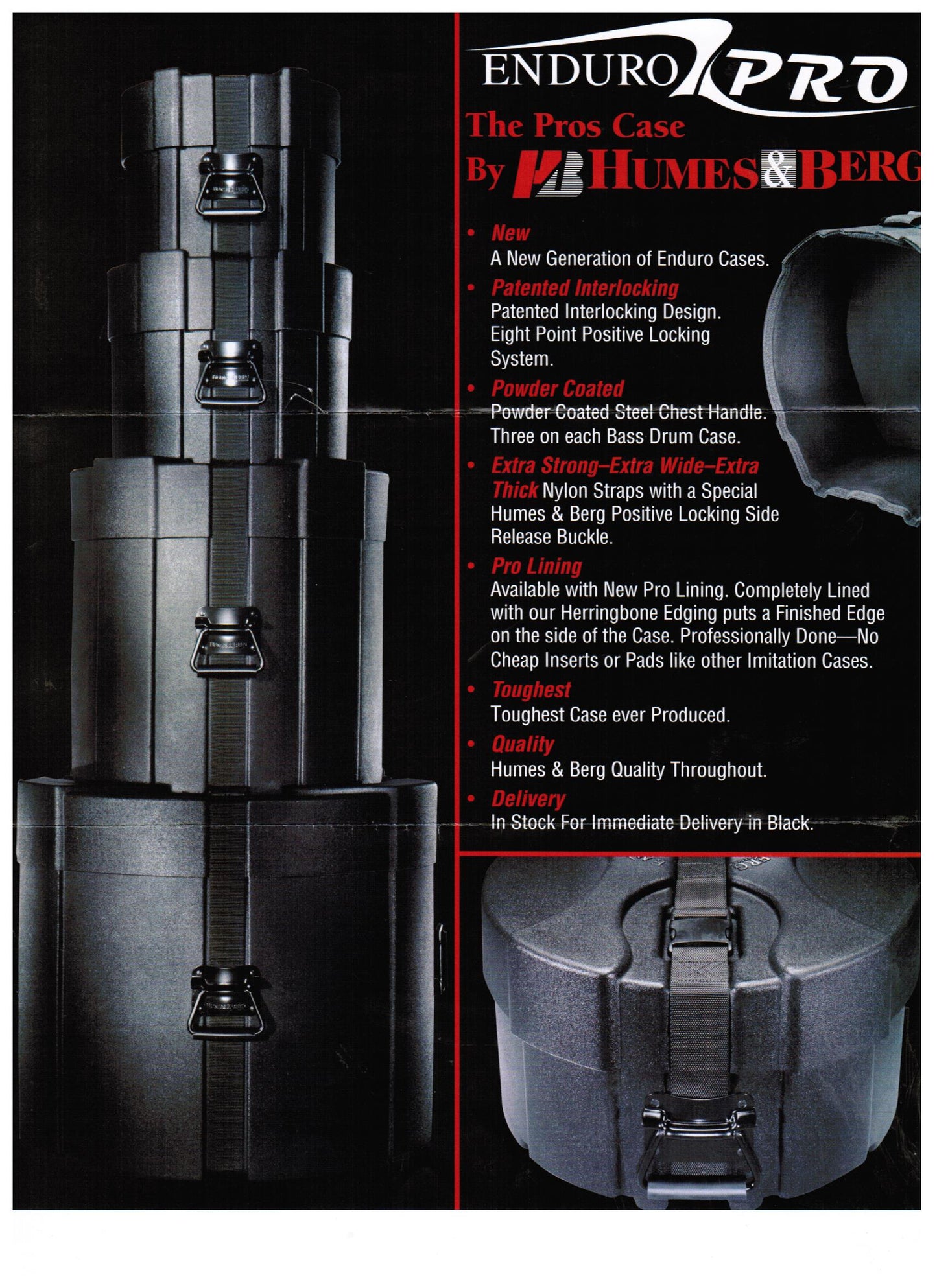 Floor Tom Drum Case - Enduro Pro by Humes and Berg - 14x14 to 18x20