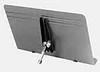 Manhasset table-top music stand with a gray desk and black accents, featuring a locking mechanism and a handle for portability.