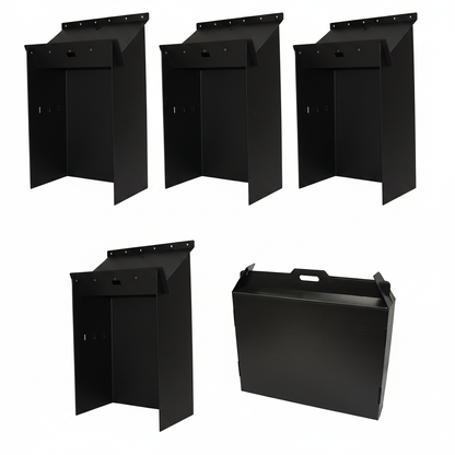 4 Black Music Stands with Case