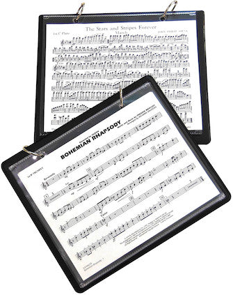 Marching Band Music Flip Folder Holders for Lyres - 5 Flip Folder acetates