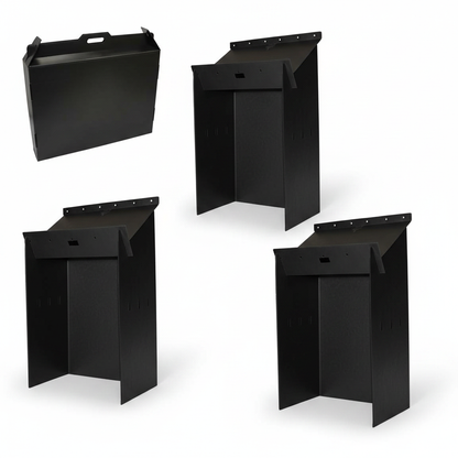 Three Black Stands + Case